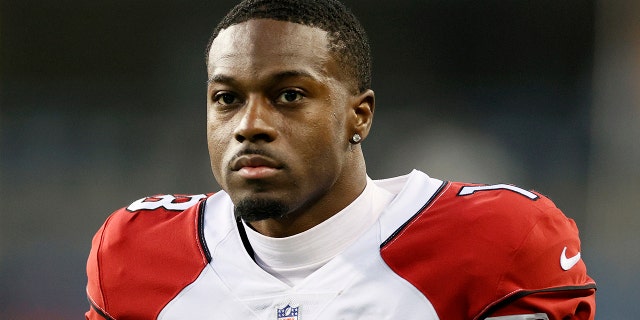 A.J. Green #18 of the Arizona Cardinals looks on during the second half at Lumen Field on November 21, 2021 in Seattle, Washington.