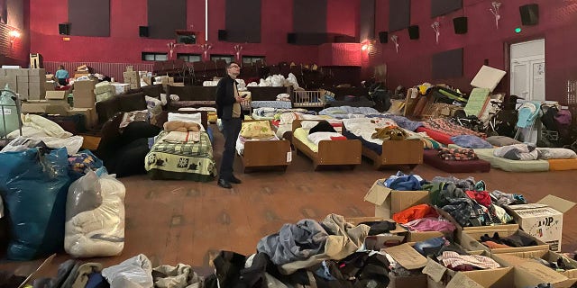 Refugee center in Ukraine.