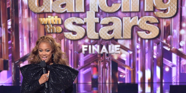 This mage released by ABC shows host Tyra Banks during last season's finale of "Dancing with the Stars."