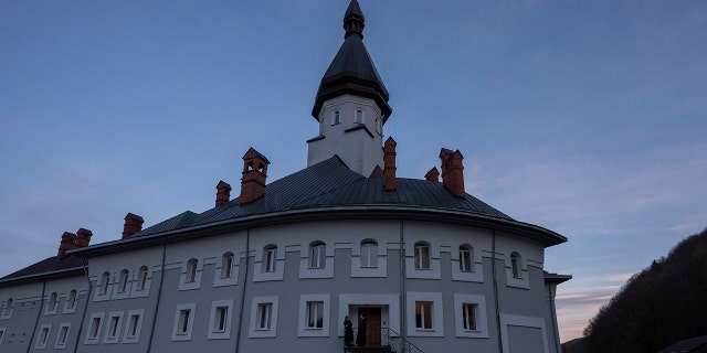 The Hoshiv Women Monastery, where nuns have been taking in families fleeing the war, in Ivano-Frankivsk region, western Ukraine, Wednesday, April 6, 2022.