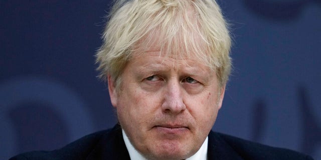 British Prime Minister Boris Johnson gave a speech at Lydd Airport on 14 April.