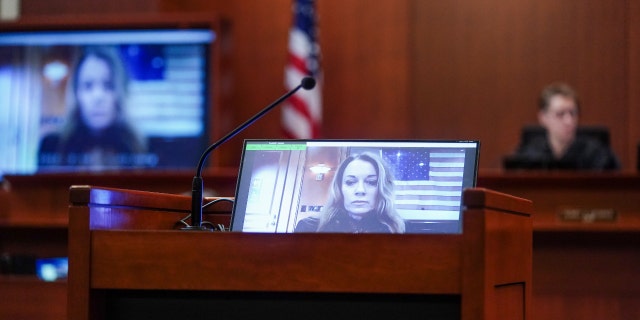 Kate James, Amber Heard's former assistant, testifies via video during the $50 million defamation trial at the Fairfax County Circuit Court in Fairfax, Virginia.
