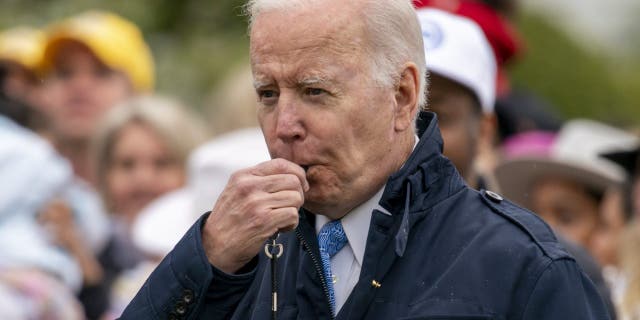 FILE – President Joe Biden at the White House Easter Egg Roll on April 18.