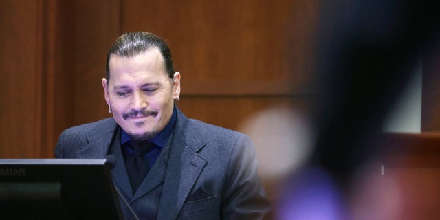 U.S. actor Johnny Depp testifies during the US$50 million Depp vs. Heard libel trial at the Fairfax County Circuit Court in Fairfax, Virginia, U.S., April 21, 2022. The 50 million libel trial million US dollar Johnny Depp vs. Amber Heard which started on April 10 is expected to last five or six weeks.