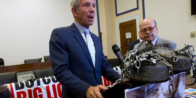 Rep. Kurt Schrader, D-Ore., speaks during a news conference in Washington July 24, 2019. 