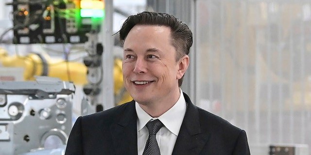 Tesla CEO Elon Musk attends the opening of the Tesla factory Berlin Brandenburg in Gruenheide, Germany on March 22, 2022. Musk dated Amber Heard after her divorce and the ACLU believes he helped Heard with some of her pledged donation to the organization. 