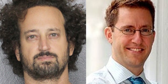 Left: This photo provided by Broward County Sheriff’s Office shows Charles Adelson. Right: Florida State University law professor Daniel Markel