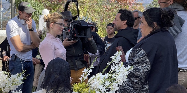 Actress Amber Heard filming "In The Fire" in Guatemala City.