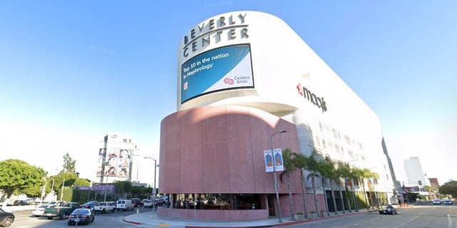 The Beverly Center shopping mall in Los Angeles. Someone was robbed at gunpoint Thursday near the structure, police said.
