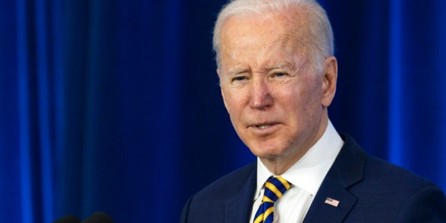 President Joe Biden speaks about prescription drug costs on Feb. 10, 2022, in Culpeper, Virginia.