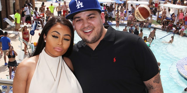 Blac Chyna with ex-fiancé Rob Kardashian in 2016. 