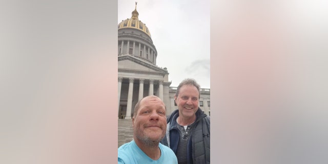 When Barnes made it to Charleston, W.V., he met with West Virginia State Rep. Dana Ferrell, who gave him a tour of the capitol.