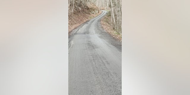 Barnes said that while he had to walk up hills "a lot" in West Virginia (including the hill pictured), he hadn’t had to walk up hills in any other state. 
