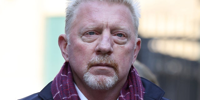 Boris Becker seen arriving at Southwark Crown Court charged with bankruptcy offences at Southwark Crown Court on March 21, 2022, in London, England.