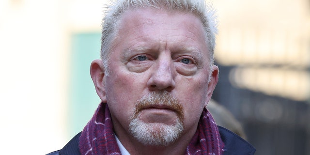 Boris Becker seen arriving at Southwark Crown Court charged with bankruptcy offences at Southwark Crown Court on March 21, 2022, in London, England.