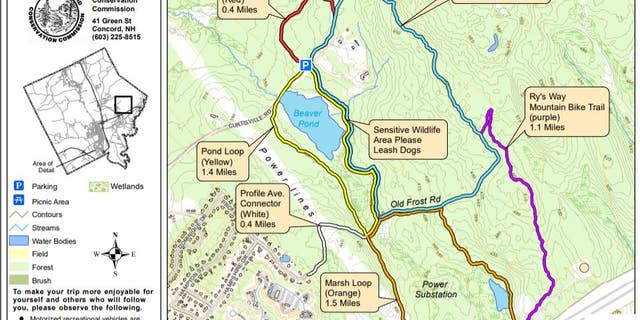 Investigators released this map of the Broken Ground Trails system and are asking for local residents who may have seen anything suspicious to contact them following a shooting that left a married couple dead in the area last week. 