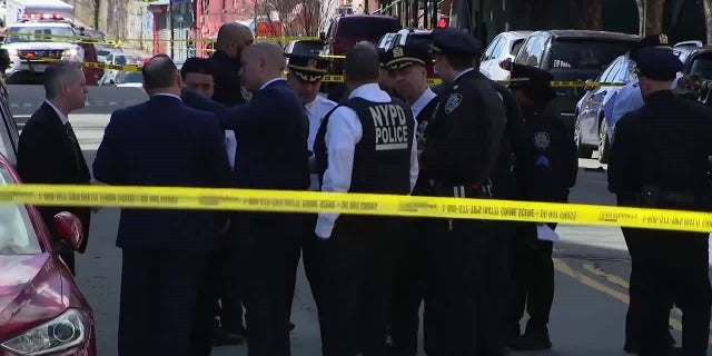 The site where a teenage girl was killed Friday and two other teens were injured by gunfire in New York City.