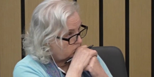 Nancy Crampton Brophy appears in an Oregon courtroom for her murder trial.