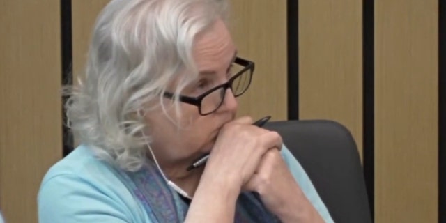 Nancy Crampton Brophy appears in an Oregon courtroom for her murder trial.