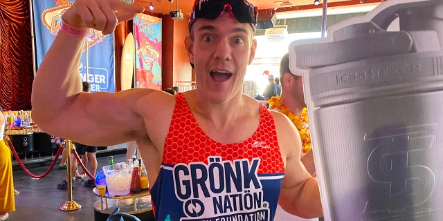 Chris Gronkowski was at Gronk Beach supporting his brother April 29, 2022, in Las Vegas.