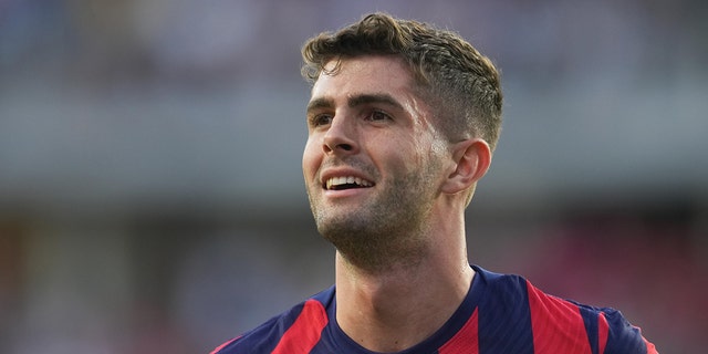 Christian Pulisic #10 of the United States during a FIFA World Cup qualifier game between Panama and USMNT at Exploria Stadium on March 27, 2022 in Orlando, Florida.