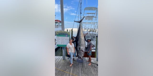 Fishermen caught the massive bluefin tuna on April 17.