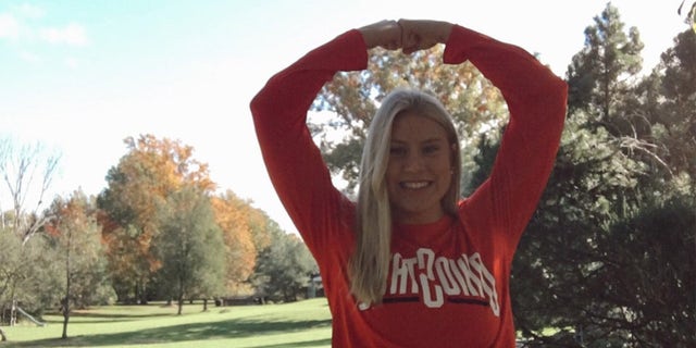 Olena Sadovska, 18, from Cleveland, Ohio, will be swimming for Ohio State University in the fall. She has many family members still in Ukraine.