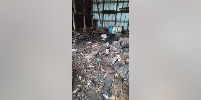 One night, Barnes spent the night in an abandoned barn (pictured here) because of a severe thunderstorm. "The barn was like my island," he said.