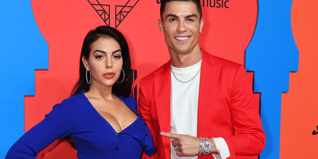 Georgina Rodriguez and Cristiano Ronaldo attend the MTV EMAs on Nov. 3, 2019 in Seville, Spain.