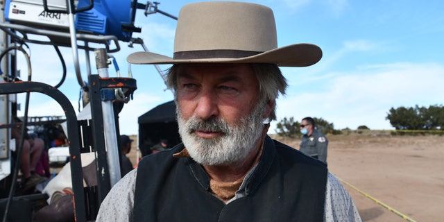 Alec Baldwin shown on the "Rust" movie set in New Mexico.