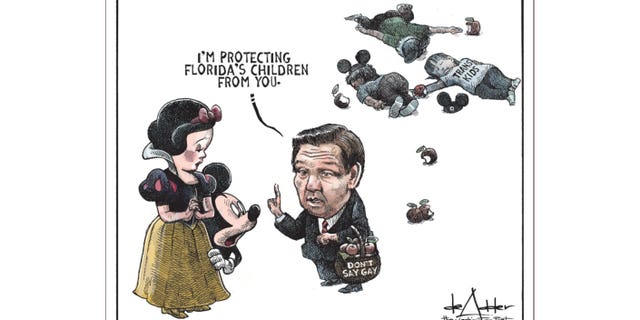 A new cartoon by liberal Washington Post cartoonist Michael de Adder shows bodies of sleeping children, with one appearing to be based on an infamous image of the drowned body of Syrian refugee Alan Kurdi.