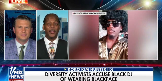 DJ Kim Koko Hunter, a black man, discusses being accused of wearing blackface.