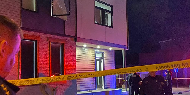 The scene of a shooting incident on April 17, 2022.