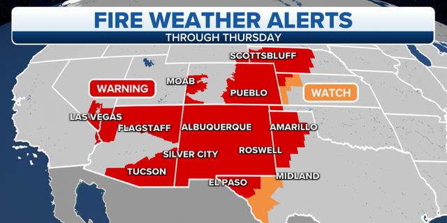 U.S. fire weather alerts