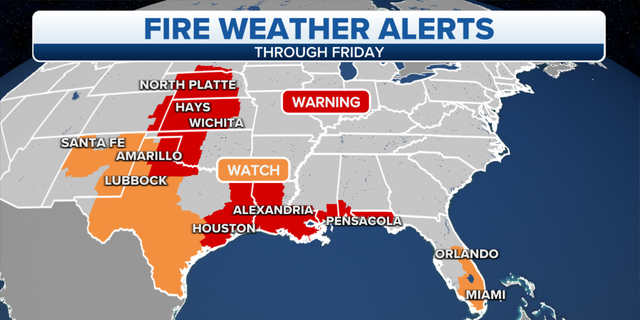 Friday fire weather alerts