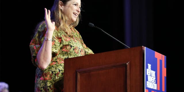 Abigail Disney speaks onstage during the 32nd Anniversary Celebrating Women Breakfast at Marriott Marquis May 14, 2019, in New York City.