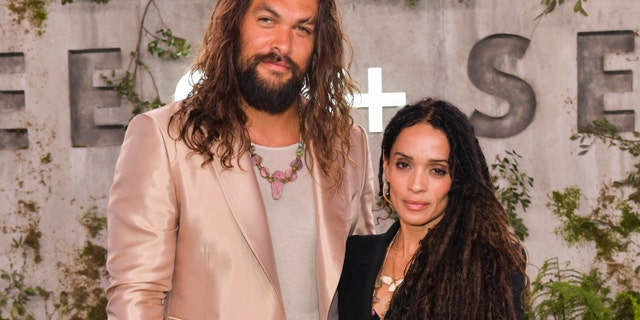 Jason Momoa and Lisa Bonet attend the World Premiere of Apple TV+'s "See" at Fox Village Theater on October 21, 2019 in Los Angeles, California.