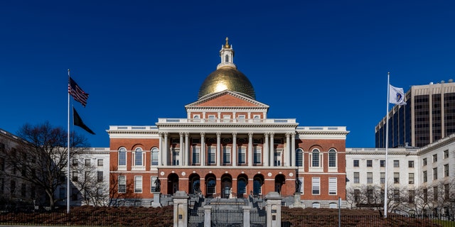 The Massachusetts State House in the Beacon Hill neighborhood of Boston.