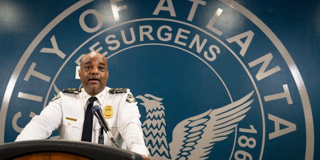 Deputy Chief Charles Hampton Jr. speaks at a news conference on March 18, 2021 in Atlanta, Georgia.