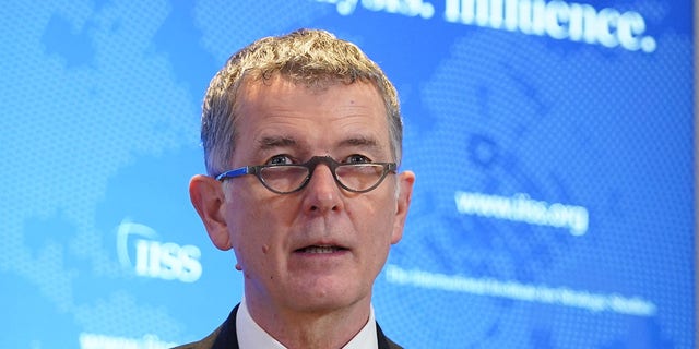 MI6 chief Richard Moore speaking at the International Institute for Strategic Studies in London.  October 30, 2021, which states that British intelligence agencies must open up to cooperation with the global technology sector if they are to counter growing cyber threats from hostile states, criminals and terrorists.