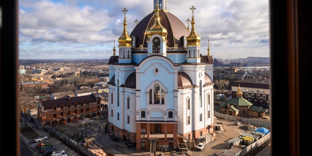 The Church of the Intercession of the Mother of God in Mariupol, Ukraine.