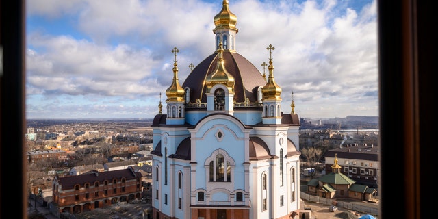 The Church of the Intercession of the Mother of God in Mariupol, Ukraine.