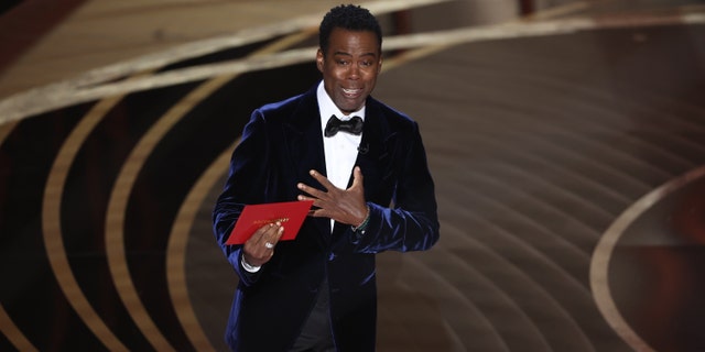 Chris Rock during the show at the 94th Academy Awards at the Dolby Theatre at Ovation Hollywood on Sunday, March 27, 2022. 