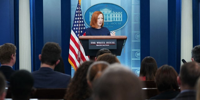 White House Press Secretary Jen Psaki speaks during the daily briefing in the Brady Briefing Room at the White House in Washington, DC on April 6, 2022.