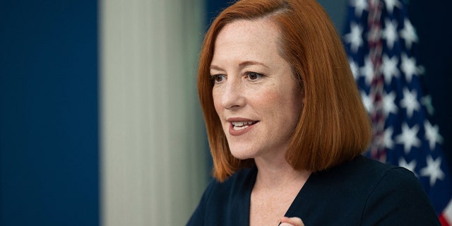 White House Press Secretary Jen Psaki speaks during the White House Daily Press Briefing at the White House in Washington, DC, on April 8, 2022.