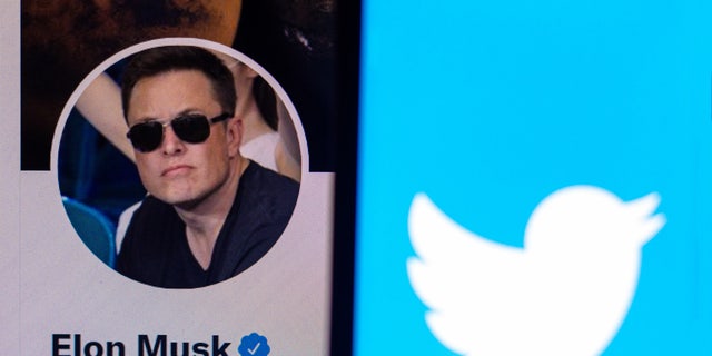 In this photo illustration, the Twitter logo is displayed on a smartphone with Elon Musk's official Twitter profile. Billionaire Elon Musk bought 9% of Twitter, an investment of $3 billion. 