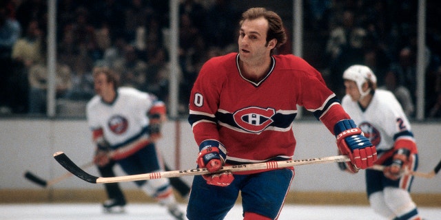Guy Lafleur #10 of the Montreal Canadiens skates against the New York Islanders during an NHL Hockey game circa 1979 at the Nassau Veterans Memorial Coliseum in Uniondale, New York. Lafleur playing career went from 1971-85 and 1988-91.