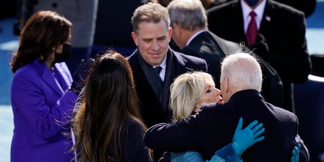 Hunter Biden is pictured during the inauguration ceremony for his father, President Biden, on January 20, 2021 in Washington, DC.