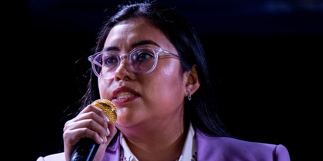 Democratic candidate Jessica Cisneros speaks during the 'Get Out the Vote' rally on February 12, 2022 in San Antonio, Texas.