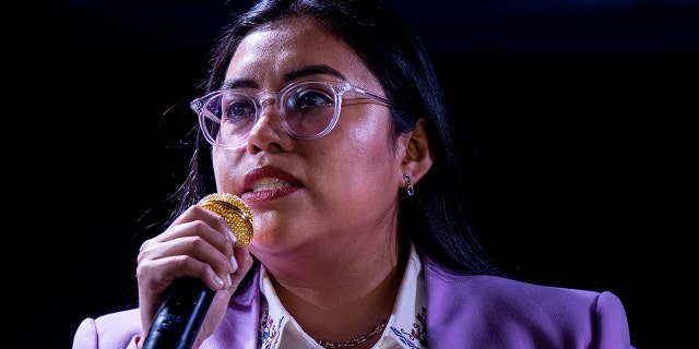 Democratic candidate Jessica Cisneros speaks during the 'Get Out the Vote' rally on February 12, 2022 in San Antonio, Texas.